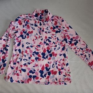 T By Talbots Henley Style Sweatshirt, Pink - Medium